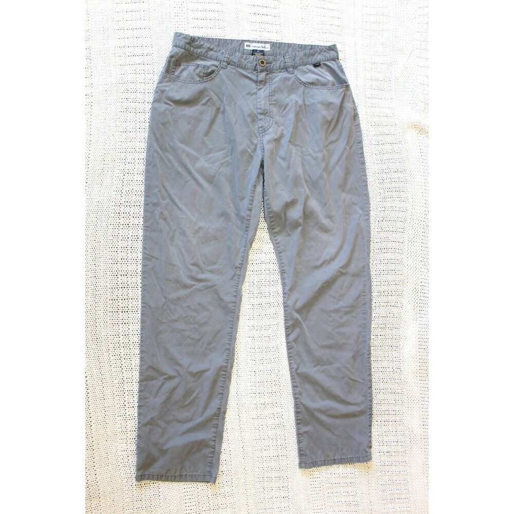 Travis Mathew Men's Gray Pants Size 34 Waist/31 Inseam Golf Outdoor 5 pockets